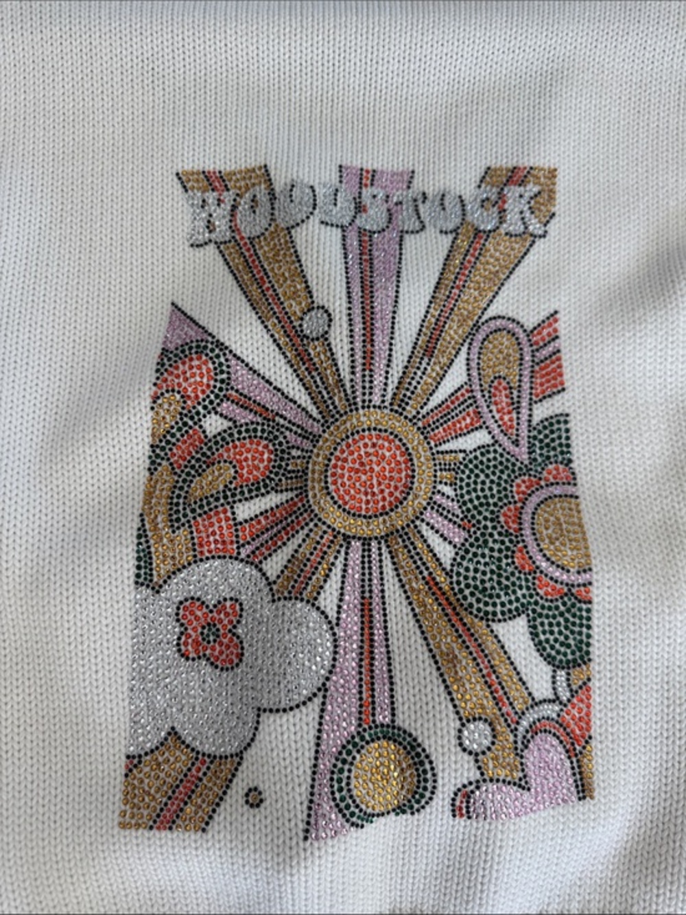 Olivaceous Cream V-Neck Cardigan with Green Trim - Picture 3 of 4